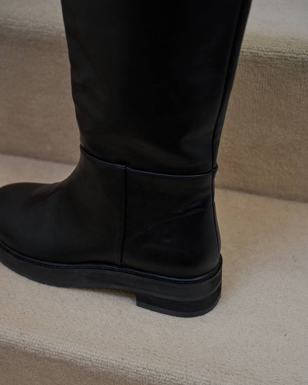 Ecoleather Long Boots Ecoleather Long Boots,エコレザーロングブーツ,62521007,ブーツ,靴,シューズ,ロングブーツ,ànuke,アンヌーク,lifes,ライフズ,25aw