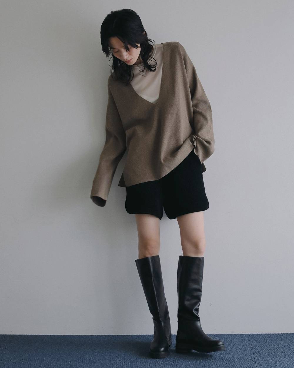 Ecoleather Long Boots Ecoleather Long Boots,エコレザーロングブーツ,62521007,ブーツ,靴,シューズ,ロングブーツ,ànuke,アンヌーク,lifes,ライフズ,25aw