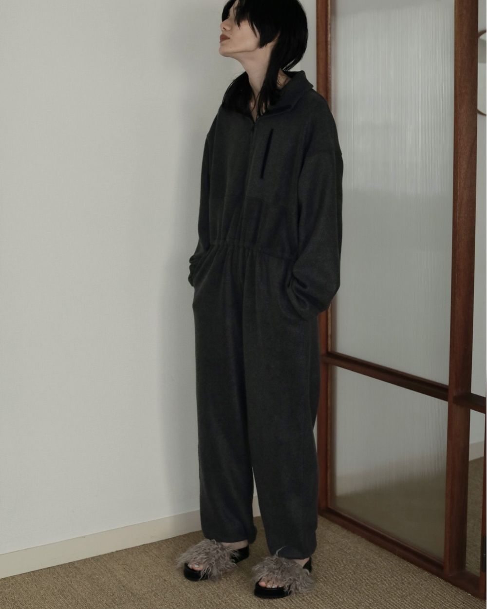 Eco Fur Sandals Eco Fur Sandals,エコ ファー サンダル,62521008,サンダル,シューズ,靴,ボリュームサンダル,エコファー,ànuke,アンヌーク,lifes,ライフズ,25aw