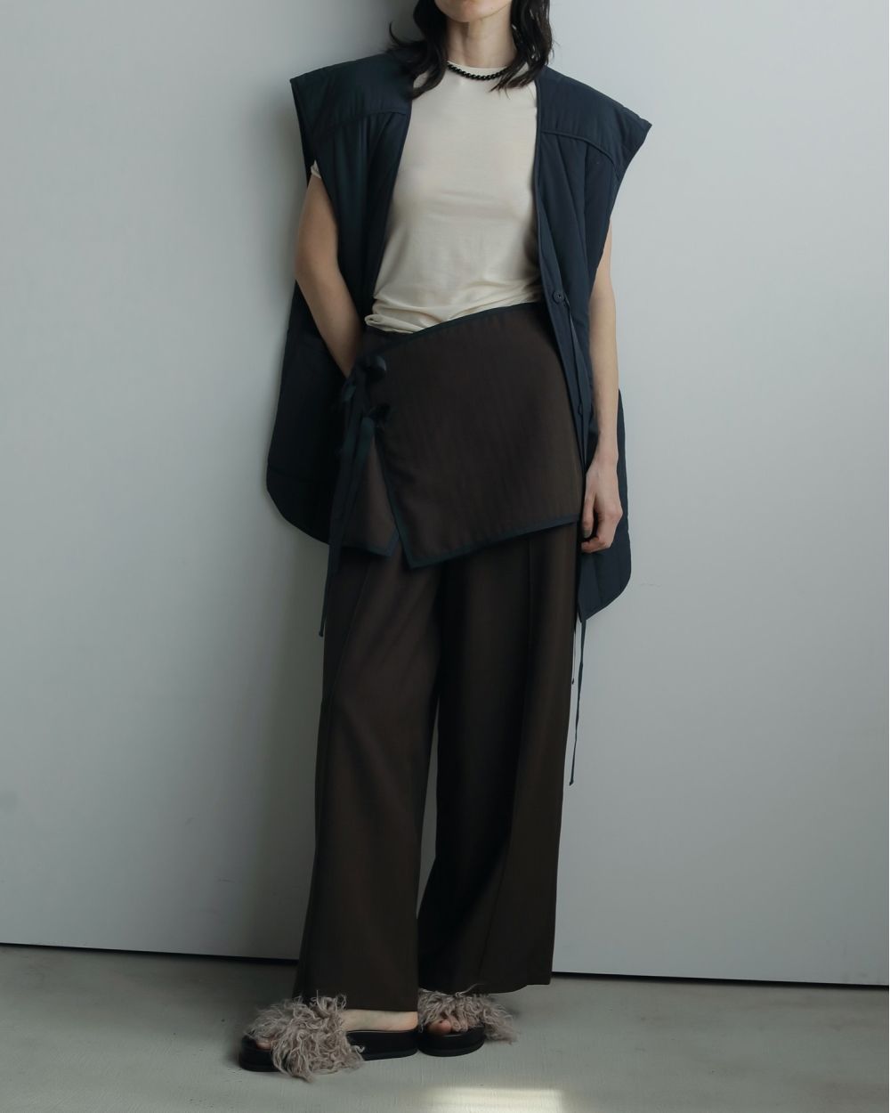 Eco Fur Sandals Eco Fur Sandals,エコ ファー サンダル,62521008,サンダル,シューズ,靴,ボリュームサンダル,エコファー,ànuke,アンヌーク,lifes,ライフズ,25aw