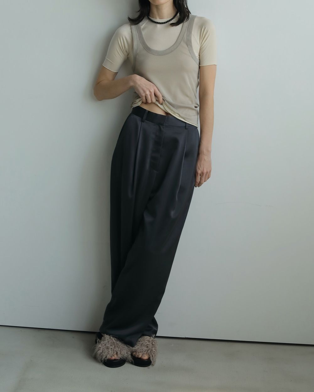 Eco Fur Sandals Eco Fur Sandals,エコ ファー サンダル,62521008,サンダル,シューズ,靴,ボリュームサンダル,エコファー,ànuke,アンヌーク,lifes,ライフズ,25aw