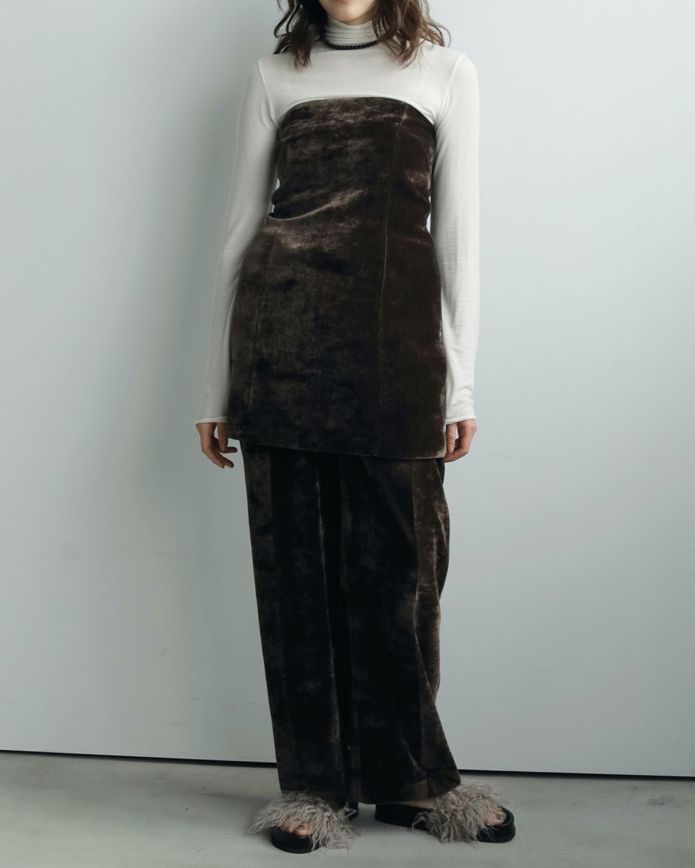 Eco Fur Sandals Eco Fur Sandals,エコ ファー サンダル,62521008,サンダル,シューズ,靴,ボリュームサンダル,エコファー,ànuke,アンヌーク,lifes,ライフズ,25aw