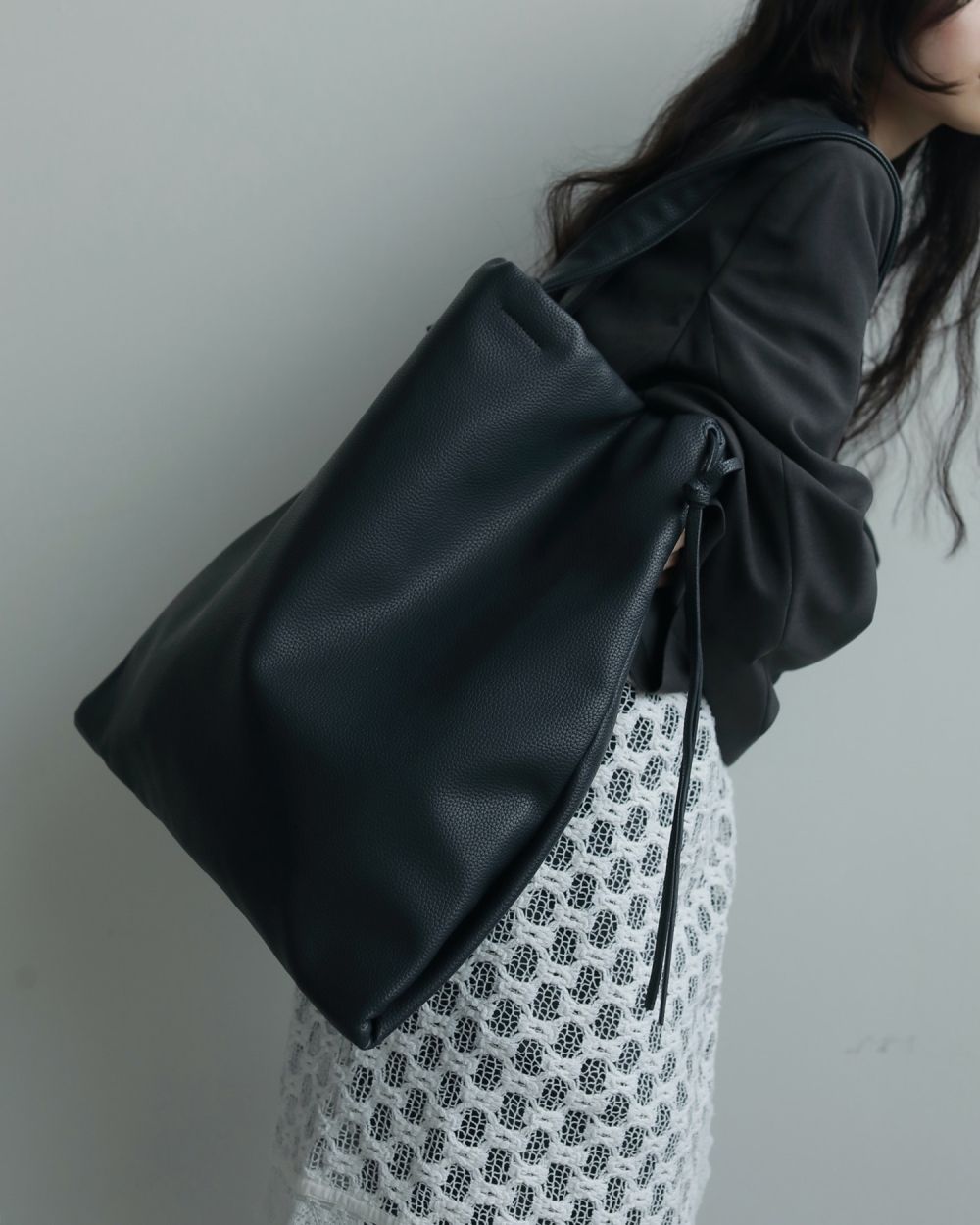 Soft Ecoleather Tote Soft Ecoleather Tote,ソフト エコレザー トート,62521009,バッグ,バック,BAG,小物,グッズ,トートバッグ,トート,ànuke,アンヌーク,lifes,ライフズ,25aw
