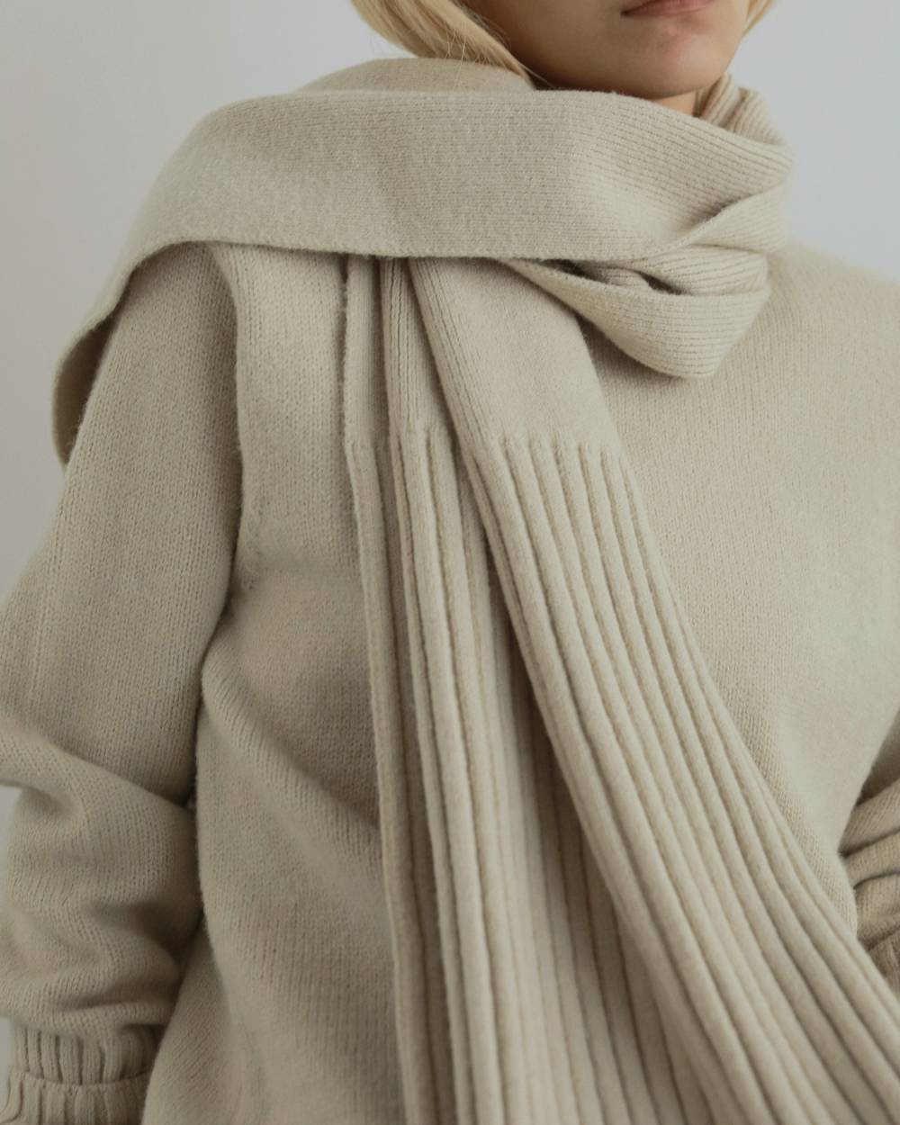 Rib Knit Stole Rib Knit Stole,リブ ニット ストール,62521017,ストール,マフラー,ニットストール,ànuke,アンヌーク,lifes,ライフズ,25aw