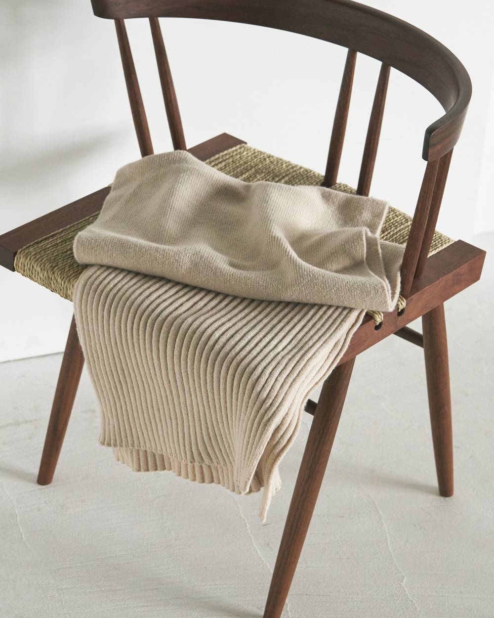 Rib Knit Stole Rib Knit Stole,リブ ニット ストール,62521017,ストール,マフラー,ニットストール,ànuke,アンヌーク,lifes,ライフズ,25aw