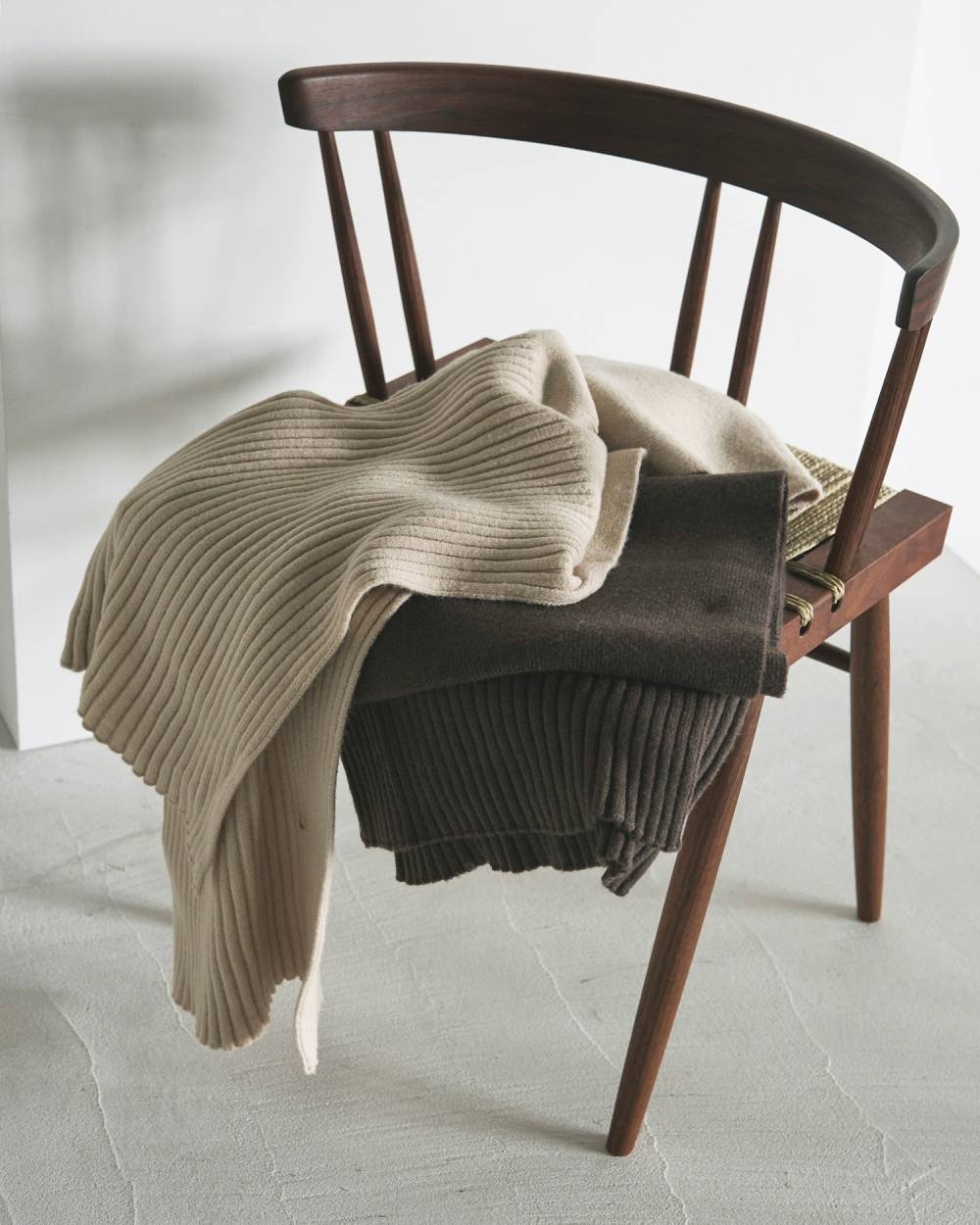 Rib Knit Stole Rib Knit Stole,リブ ニット ストール,62521017,ストール,マフラー,ニットストール,ànuke,アンヌーク,lifes,ライフズ,25aw