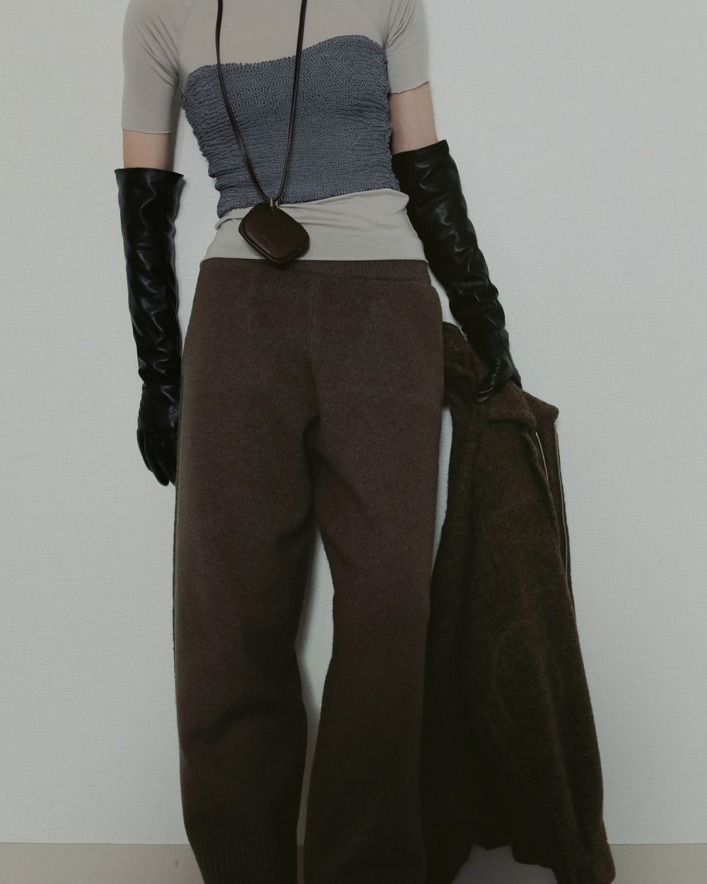 Ecoleather Waist Pouch Ecoleather Waist Pouch,エコレザーウエストポーチ,62521023,ポーチ,ウエストポーチ,BAG,小物,ànuke,アンヌーク,lifes,ライフズ,25aw