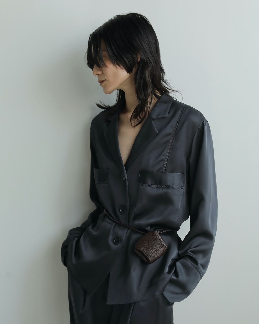 Ecoleather Waist Pouch Ecoleather Waist Pouch,エコレザーウエストポーチ,62521023,ポーチ,ウエストポーチ,BAG,小物,ànuke,アンヌーク,lifes,ライフズ,25aw