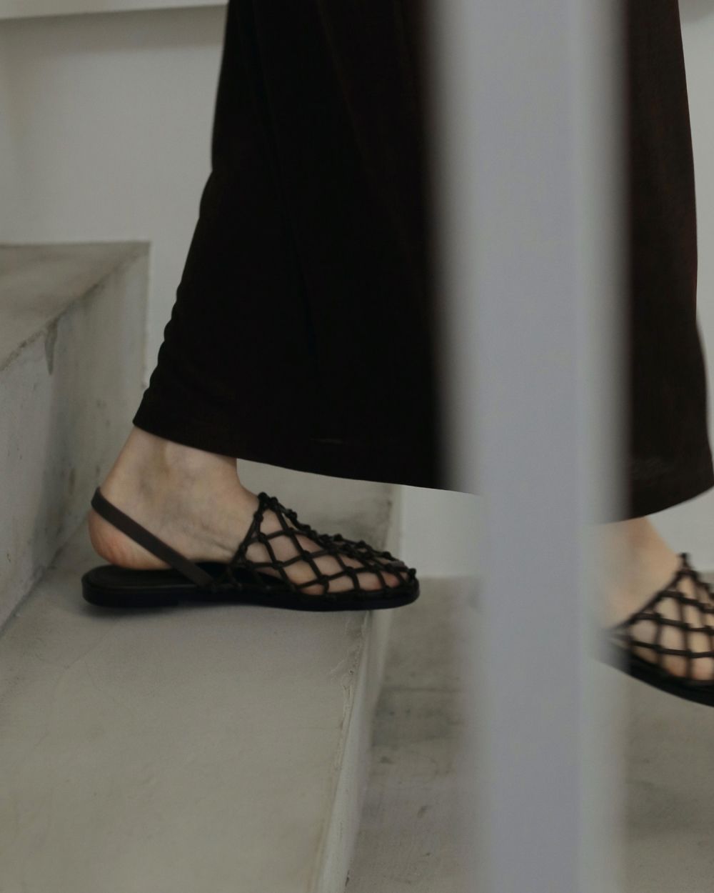 アンヌーク anuke 2025 メッシュサンダル　ブラック38 ànuke online store（アンヌーク） / Braid Flat ShoesBraid