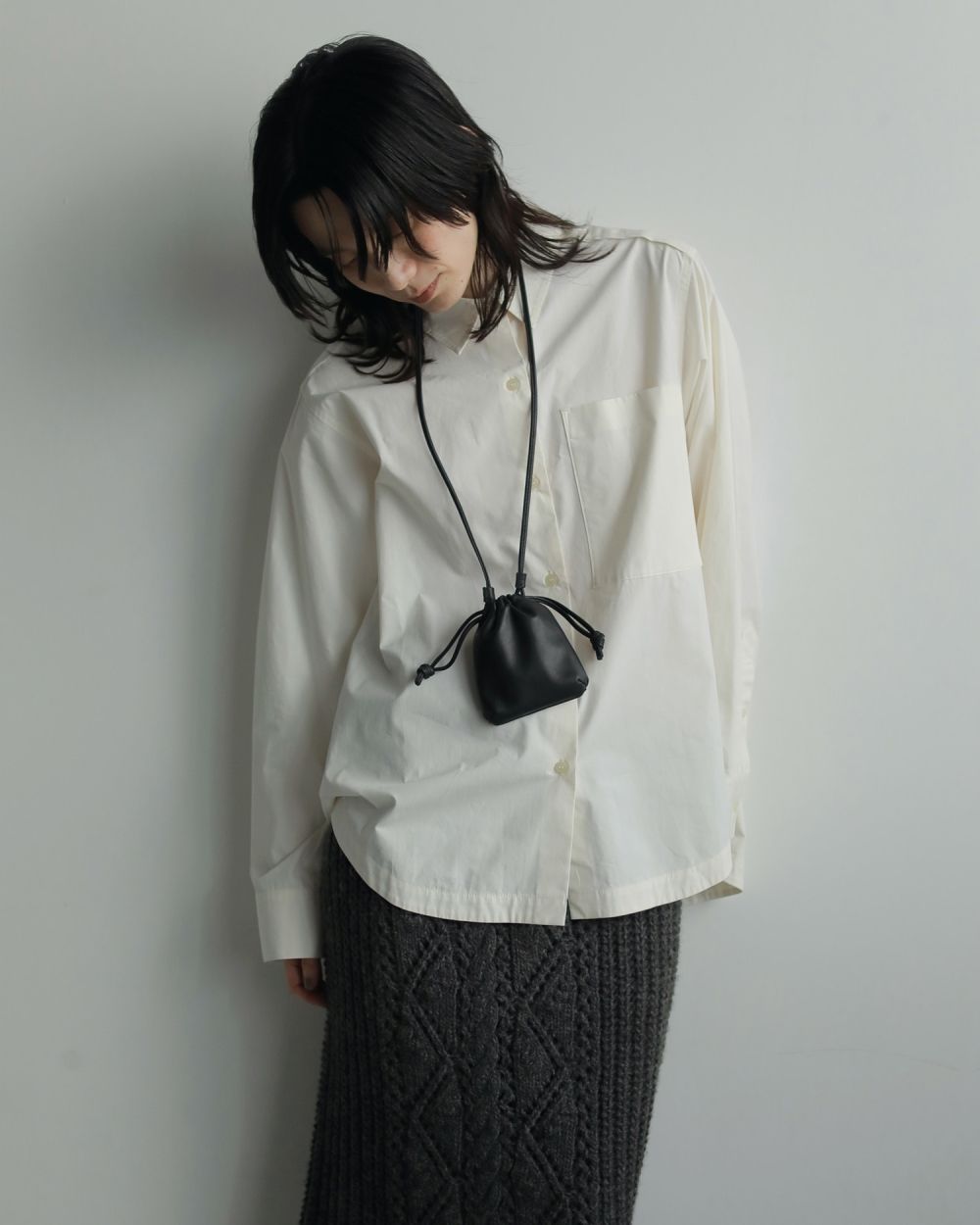 Leather Mini Pochette Leather Mini Pochette,レザーミニポシェット,62521030,ポシェット,グッズ,小物,ショルダー,バッグ,ànuke,アンヌーク,lifes,ライフズ,25aw