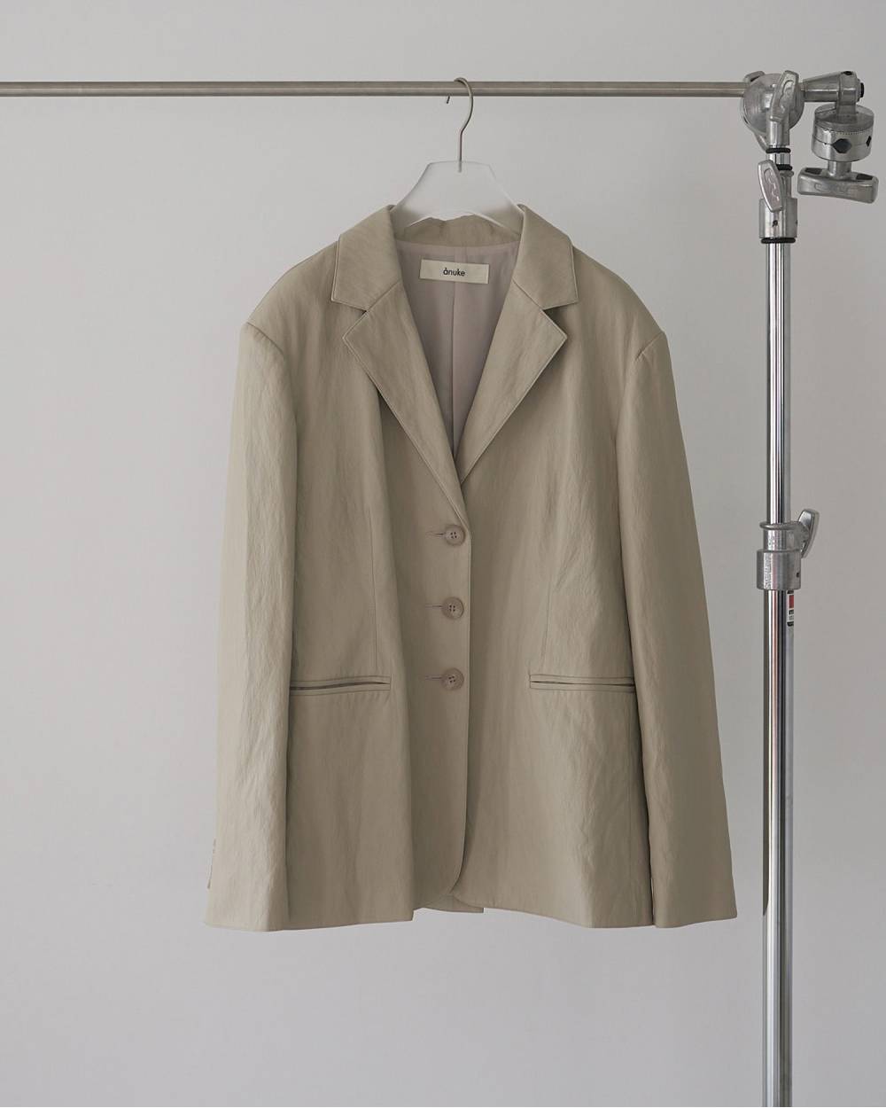 Ecoleather Tailored Jacket Ecoleather Tailored Jacket,エコレザー テーラード ジャケット,62610105,ジャケット,JK,アウター,羽織,オーバーサイズ,エコレザー素材,ànuke,アンヌーク,lifes,ライフズ,26ss