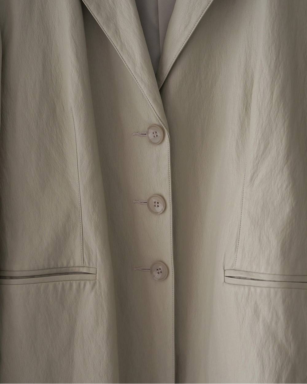 Ecoleather Tailored Jacket Ecoleather Tailored Jacket,エコレザー テーラード ジャケット,62610105,ジャケット,JK,アウター,羽織,オーバーサイズ,エコレザー素材,ànuke,アンヌーク,lifes,ライフズ,26ss