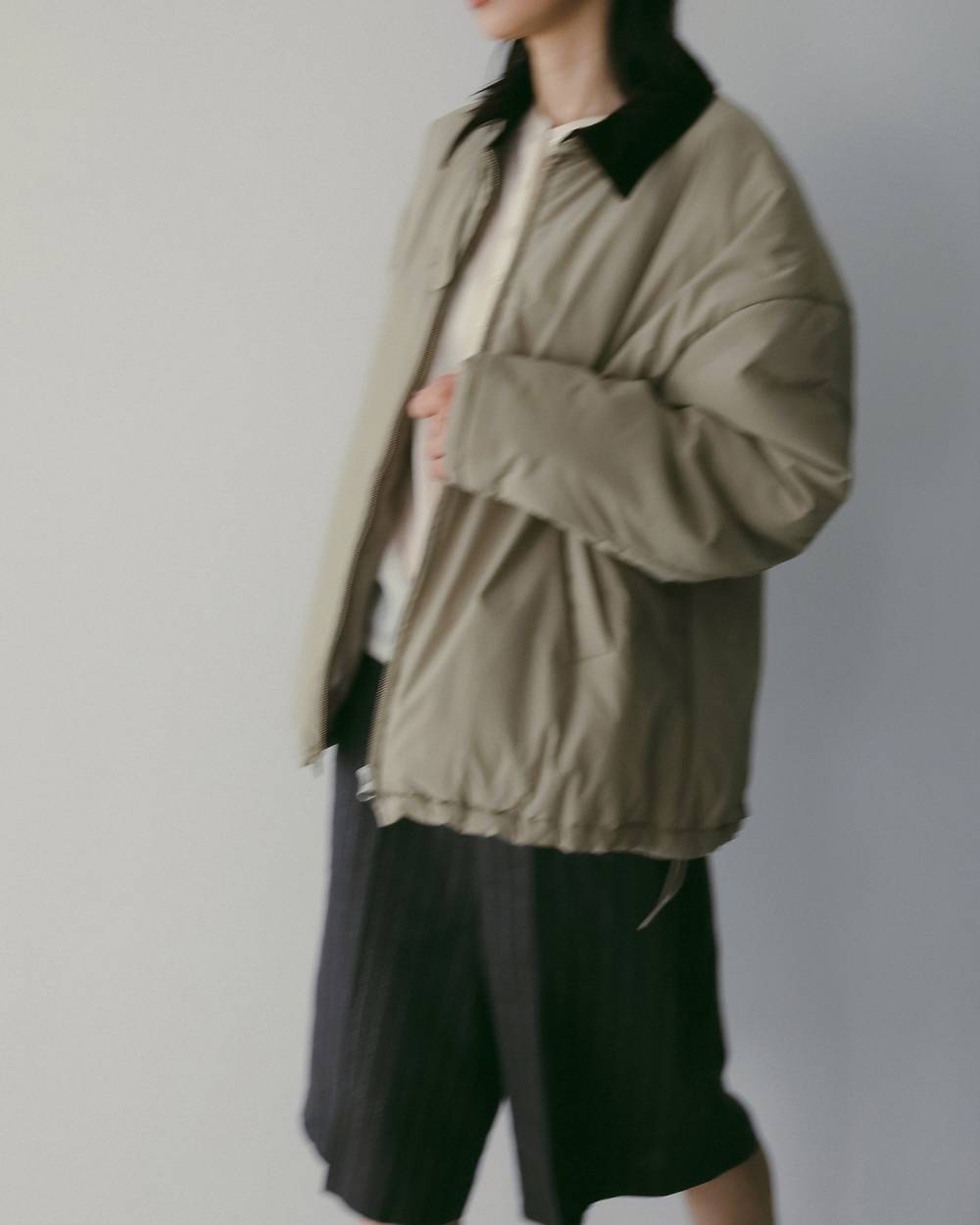 Velour Collar Blouzon 62610203,Velour Collar Blouzon(ベロア カラー ブルゾン,62610203,アウター,ブルゾン,中綿,ànuke,アンヌーク,lifes,ライフズ,26ss