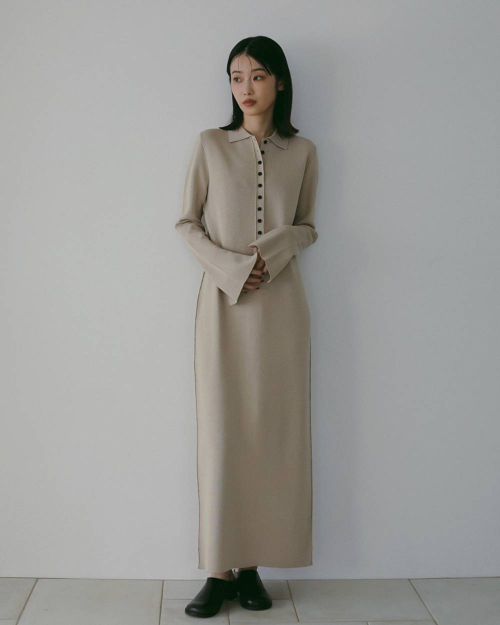 Knit Polo Onepiece Knit Polo Onepiece(ニット ポロ ワンピース,62610301,ワンピース,ワンピ,ニットワンピ,ドレス,ànuke,アンヌーク,lifes,ライフズ,26ss