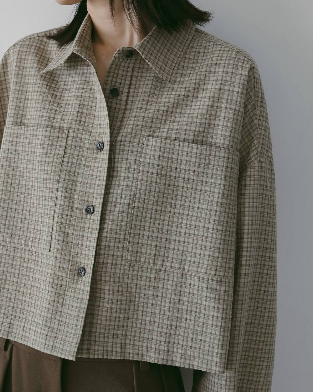 Check Short Shirts 62610415,Check Short Shirts(チェック ショート シャツ,62610415,シャツ,ブラウス,ショート丈,チェック柄,ànuke,アンヌーク,lifes,ライフズ,26ss