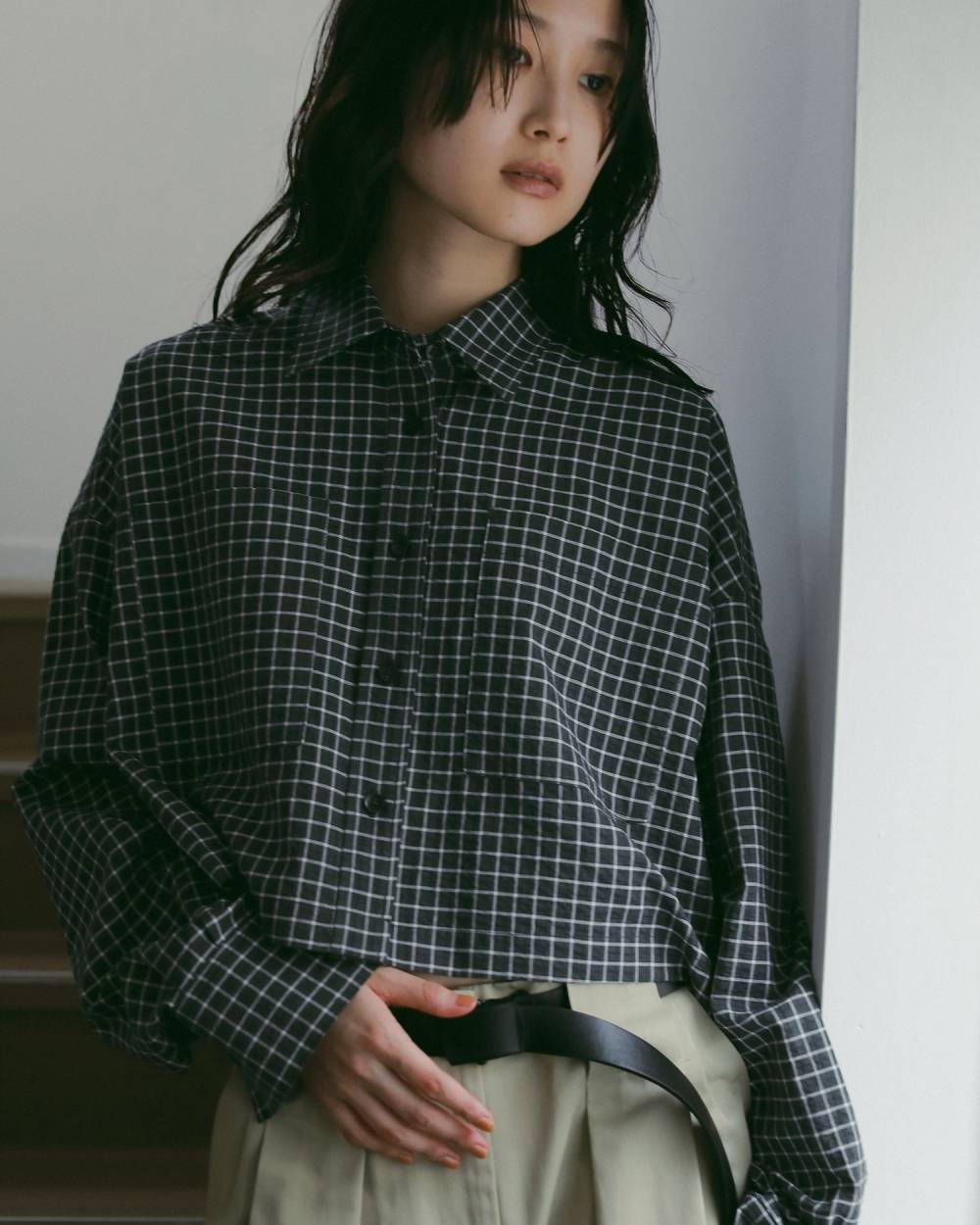 Check Short Shirts 62610415,Check Short Shirts(チェック ショート シャツ,62610415,シャツ,ブラウス,ショート丈,チェック柄,ànuke,アンヌーク,lifes,ライフズ,26ss