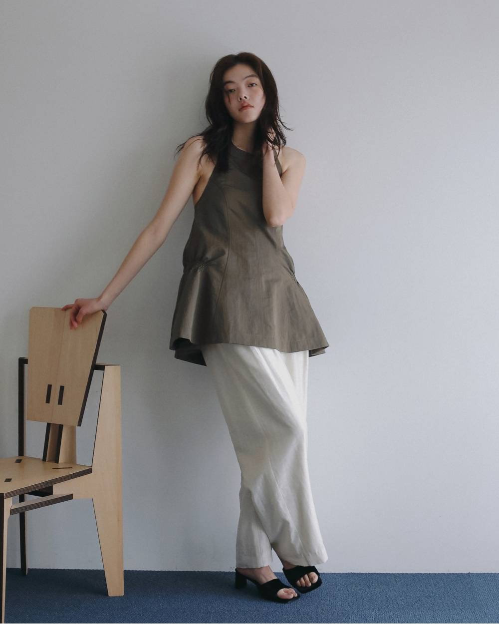 Ribbon Peplum Tops Ribbon Peplum Tops,リボン ペプラム トップス,62610427,トップス,ナイロン素材,ペプラム,ànuke,アンヌーク,lifes,ライフズ,26ss,26fall,26aw