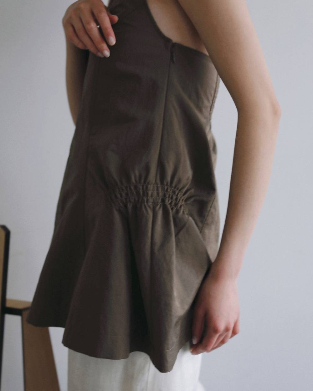 Ribbon Peplum Tops Ribbon Peplum Tops,リボン ペプラム トップス,62610427,トップス,ナイロン素材,ペプラム,ànuke,アンヌーク,lifes,ライフズ,26ss,26fall,26aw