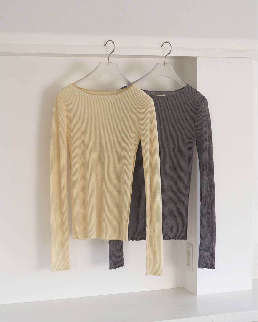 Sheer Stripe Knit Sheer Stripe Knit,シアー ストライプ ニット,62610515,トップス,ニット,ニットトップス,透け感,ストライプ,柄,ànuke,アンヌーク,lifes,ライフズ,26ss