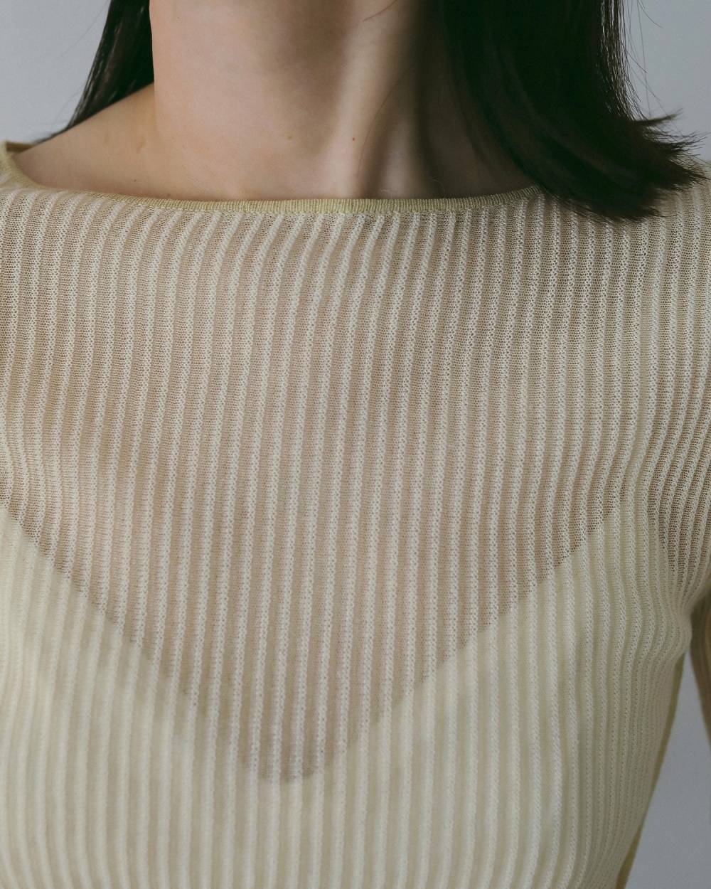 Sheer Stripe Knit Sheer Stripe Knit,シアー ストライプ ニット,62610515,トップス,ニット,ニットトップス,透け感,ストライプ,柄,ànuke,アンヌーク,lifes,ライフズ,26ss