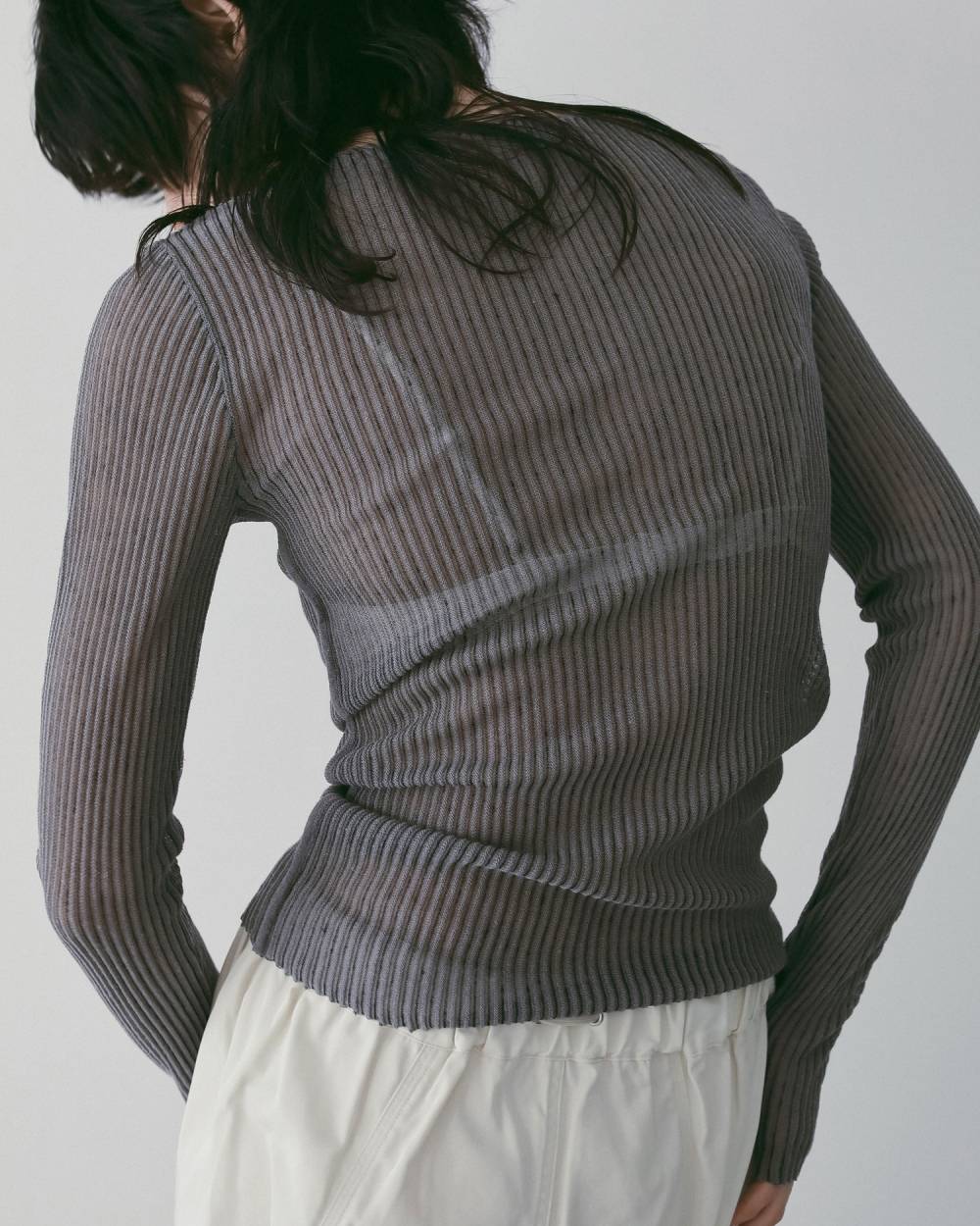 Sheer Stripe Knit Sheer Stripe Knit,シアー ストライプ ニット,62610515,トップス,ニット,ニットトップス,透け感,ストライプ,柄,ànuke,アンヌーク,lifes,ライフズ,26ss