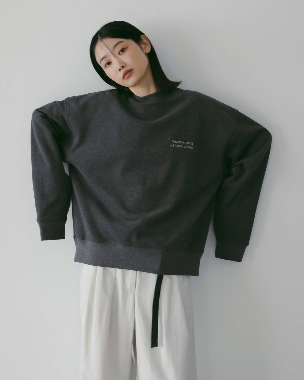 Embroidery Logo Sweat Embroidery Logo Sweat,エンブロイダリー ロゴ スウェット,62610606,トップス,スウェット,カジュアル,カットソー,ànuke,アンヌーク,lifes,ライフズ,26ss