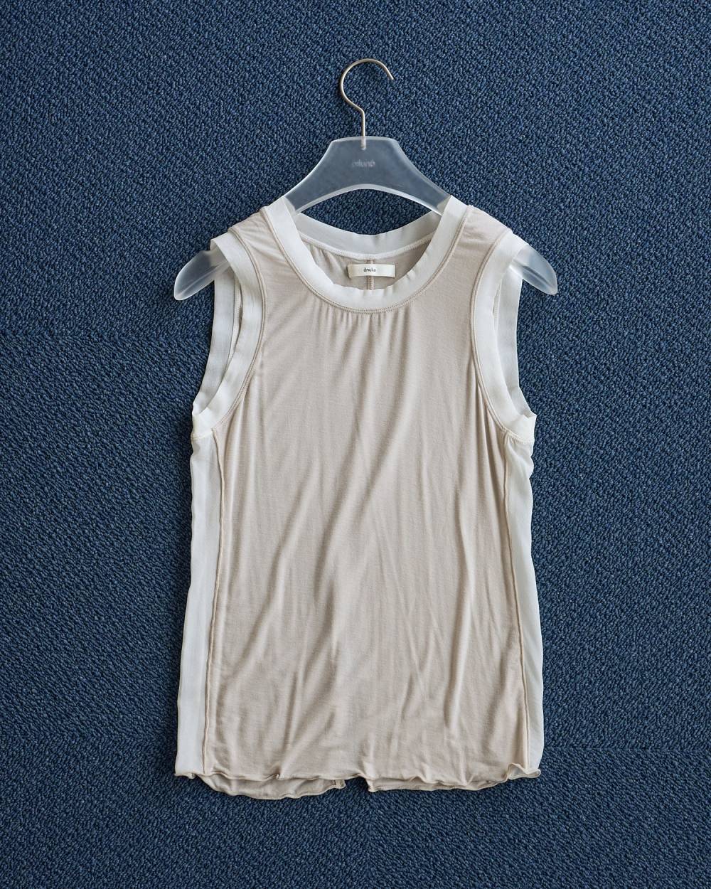 Bicolor Tank Top Bicolor Tank Top,バイカラー タンク トップ,62610607,トップス,タンクトップ,タンク,ノースリーブ,ノースリ,ànuke,アンヌーク,lifes,ライフズ,26ss,26fall,26aw