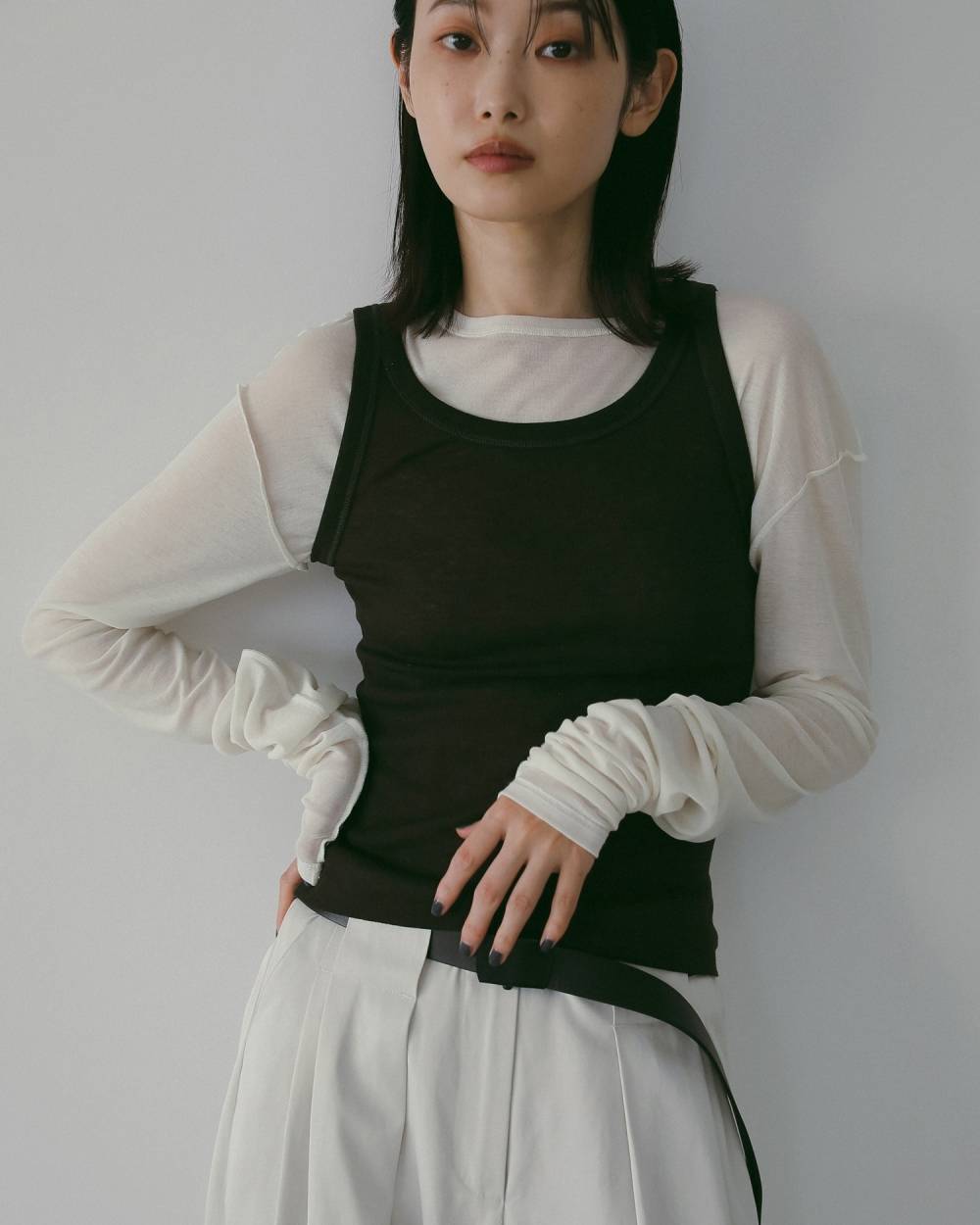 Sheer Long T-Shirts Sheer Long T-Shirts,シアー ロング Tシャツ,62610624,Tシャツ,ロング丈,ロンT,カットソー,トップス,ànuke,アンヌーク,lifes,ライフズ,26ss