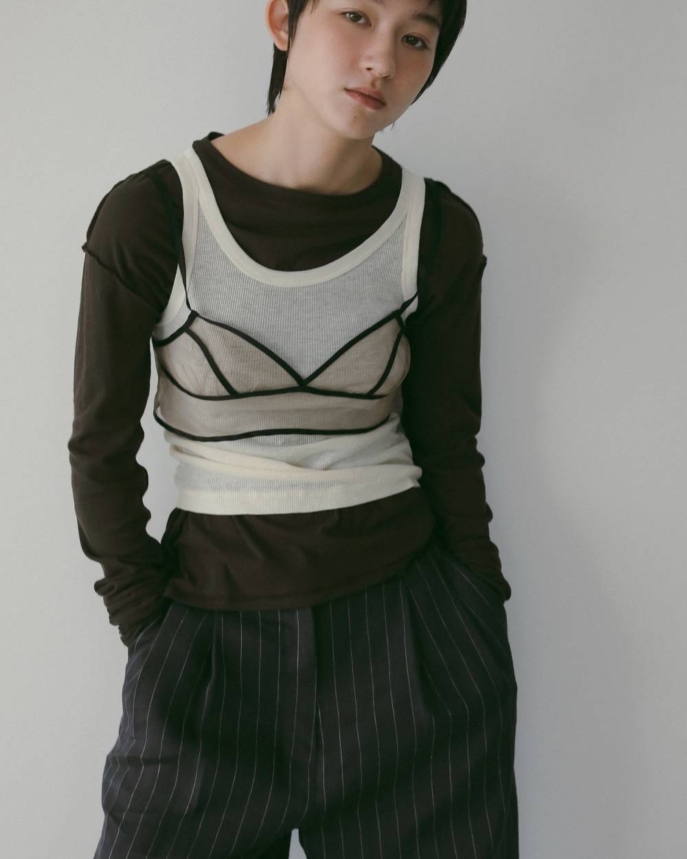 Sheer Long T-Shirts Sheer Long T-Shirts,シアー ロング Tシャツ,62610624,Tシャツ,ロング丈,ロンT,カットソー,トップス,ànuke,アンヌーク,lifes,ライフズ,26ss