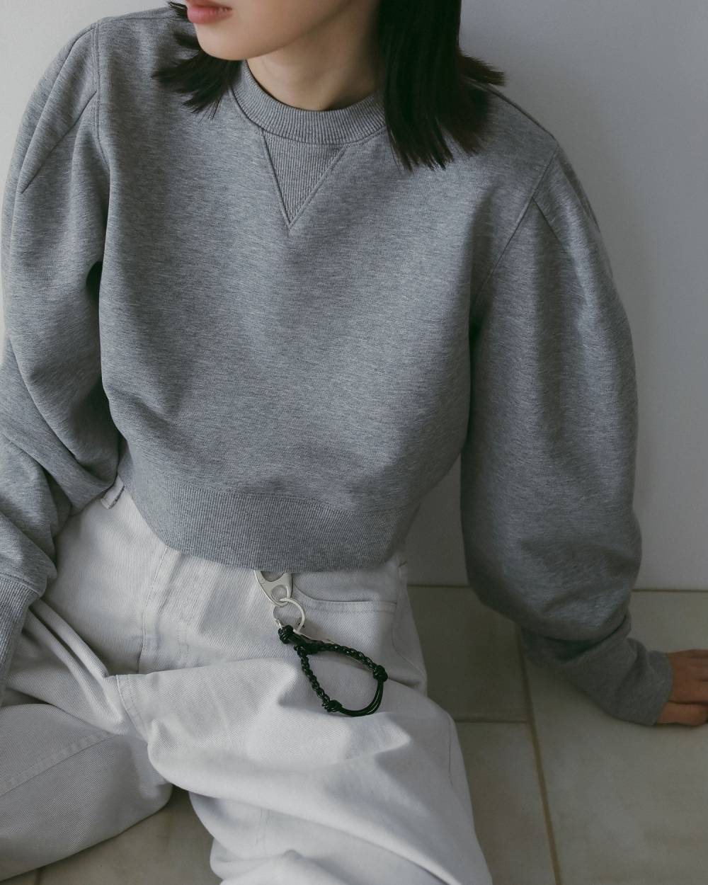 Compact Short Sweat Compact Short Sweat,コンパクト ショート スウェット,62610627,トップス,スウェット,スウェットトップス,ショート丈,裏毛素材,ànuke,アンヌーク,lifes,ライフズ,26ss