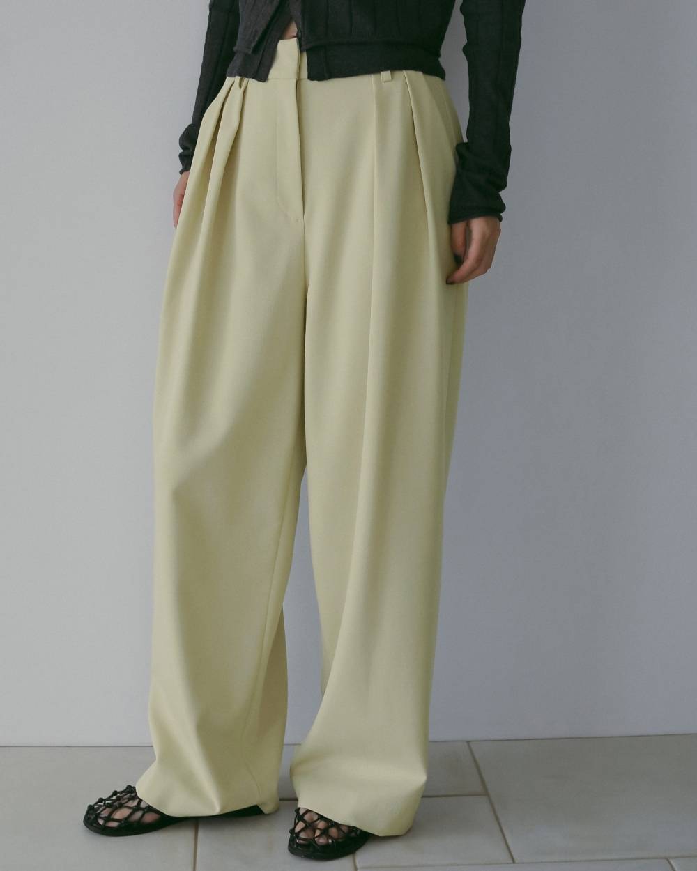 Doubletuck Wide Pants Doubletuck Wide Pants,ダブルタック ワイド パンツ,62610703,ボトム,パンツ,ワイドパンツ,ànuke,アンヌーク,lifes,ライフズ,26ss