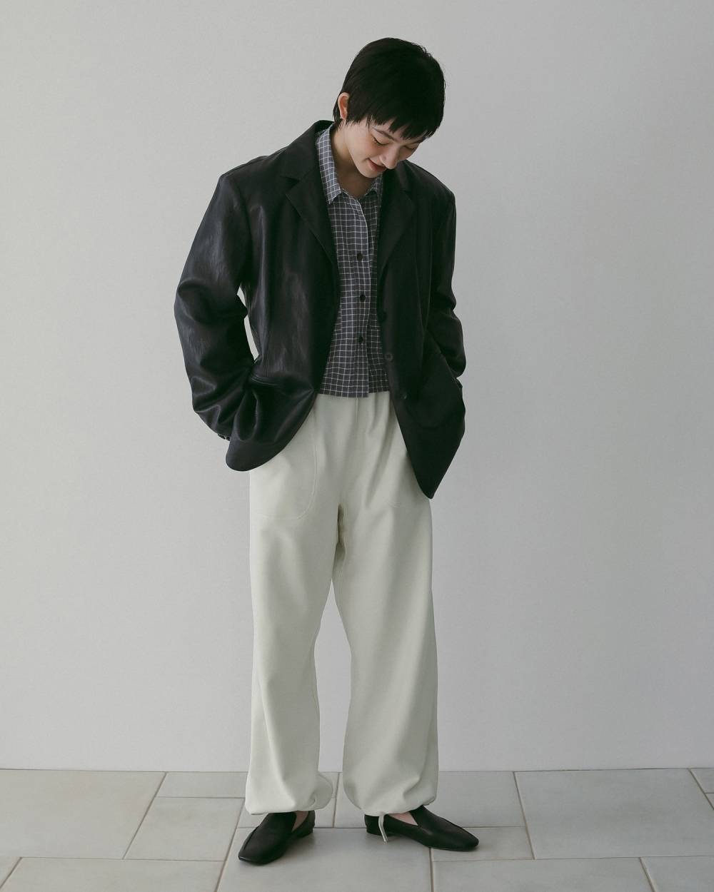 Stitch Sweat Pants Stitch Sweat Pants,ステッチ スウェット パンツ,62610715,パンツ,ボトム,スウェット,スウェットパンツ,裏起毛,ànuke,アンヌーク,lifes,ライフズ,26ss