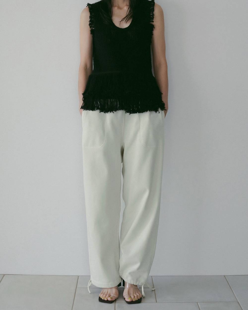 Stitch Sweat Pants Stitch Sweat Pants,ステッチ スウェット パンツ,62610715,パンツ,ボトム,スウェット,スウェットパンツ,裏起毛,ànuke,アンヌーク,lifes,ライフズ,26ss