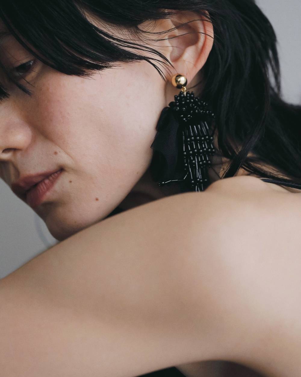 Tulle x Beads Pierce Tulle x Beads Pierce,チュール ビーズ ピアス,62610910,ピアス,アクセ,アクセサリー,ボリュームピアス,チュール,ビーズ,フリンジ,ànuke,アンヌーク,lifes,ライフズ,26ss,26fall,26aw