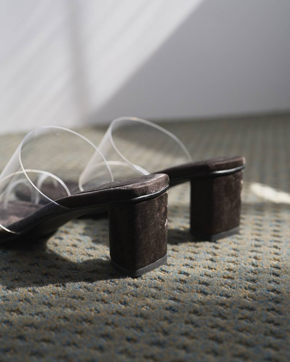 Square Clear Sandals Square Clear Sandals,スクエア クリア サンダル,62611019,サンダル,ヒールサンダル,シューズ,靴,クリア素材,ベロア,ànuke,アンヌーク,lifes,ライフズ,26ss