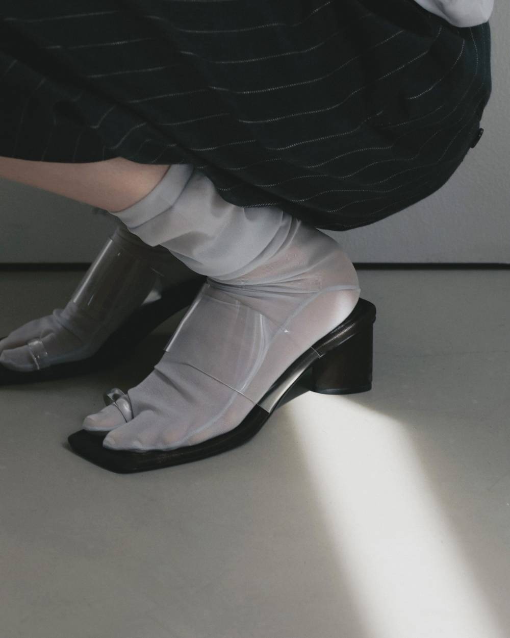 Square Clear Sandals Square Clear Sandals,スクエア クリア サンダル,62611019,サンダル,ヒールサンダル,シューズ,靴,クリア素材,ベロア,ànuke,アンヌーク,lifes,ライフズ,26ss