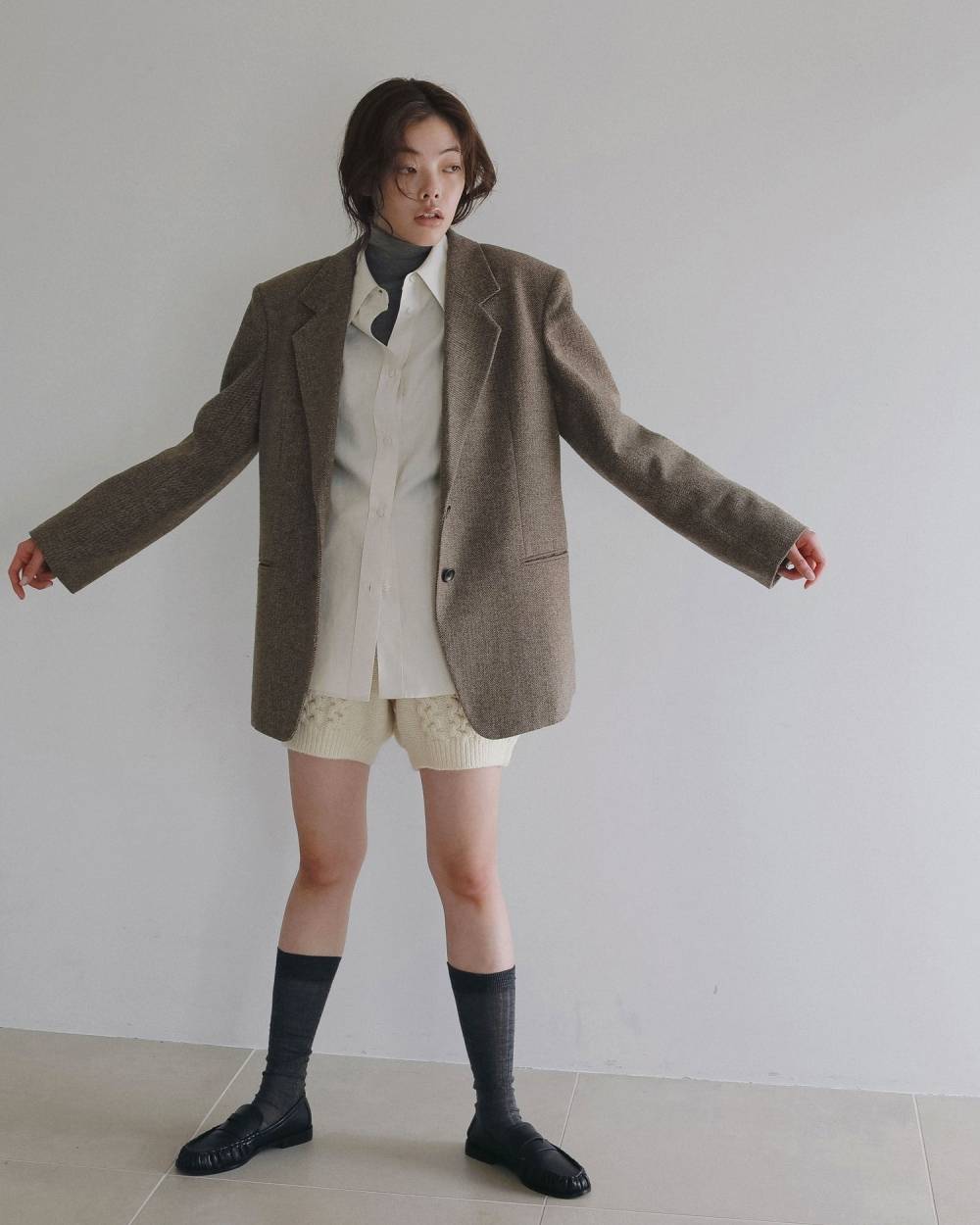 Herringbone Wool Jacket Herringbone Wool Jacket,ヘリンボーン ウール ジャケット,62510903,ジャケット,JK,羽織,アウター,オーバージャケット,オーバーサイズ,ànuke,アンヌーク,lifes,ライフズ,26ss,26fall,26aw