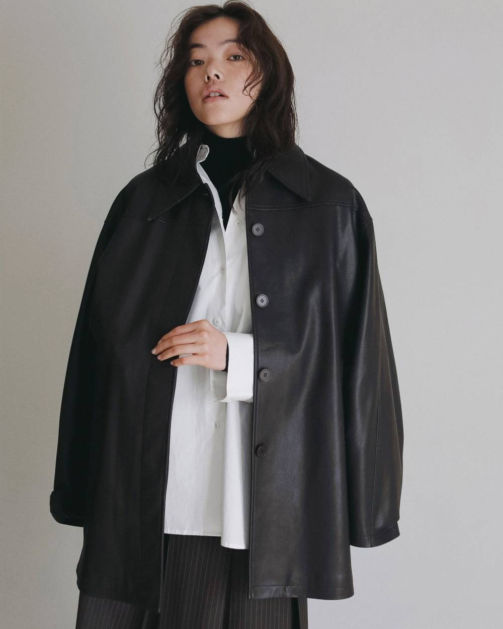 Ecoleather Over Jacket Ecoleather Over Jacket,エコレザー オーバー ジャケット,62620105,アウター,ジャケット,JK,羽織,ànuke,アンヌーク,lifes,ライフズ,26ss,26fall,26aw