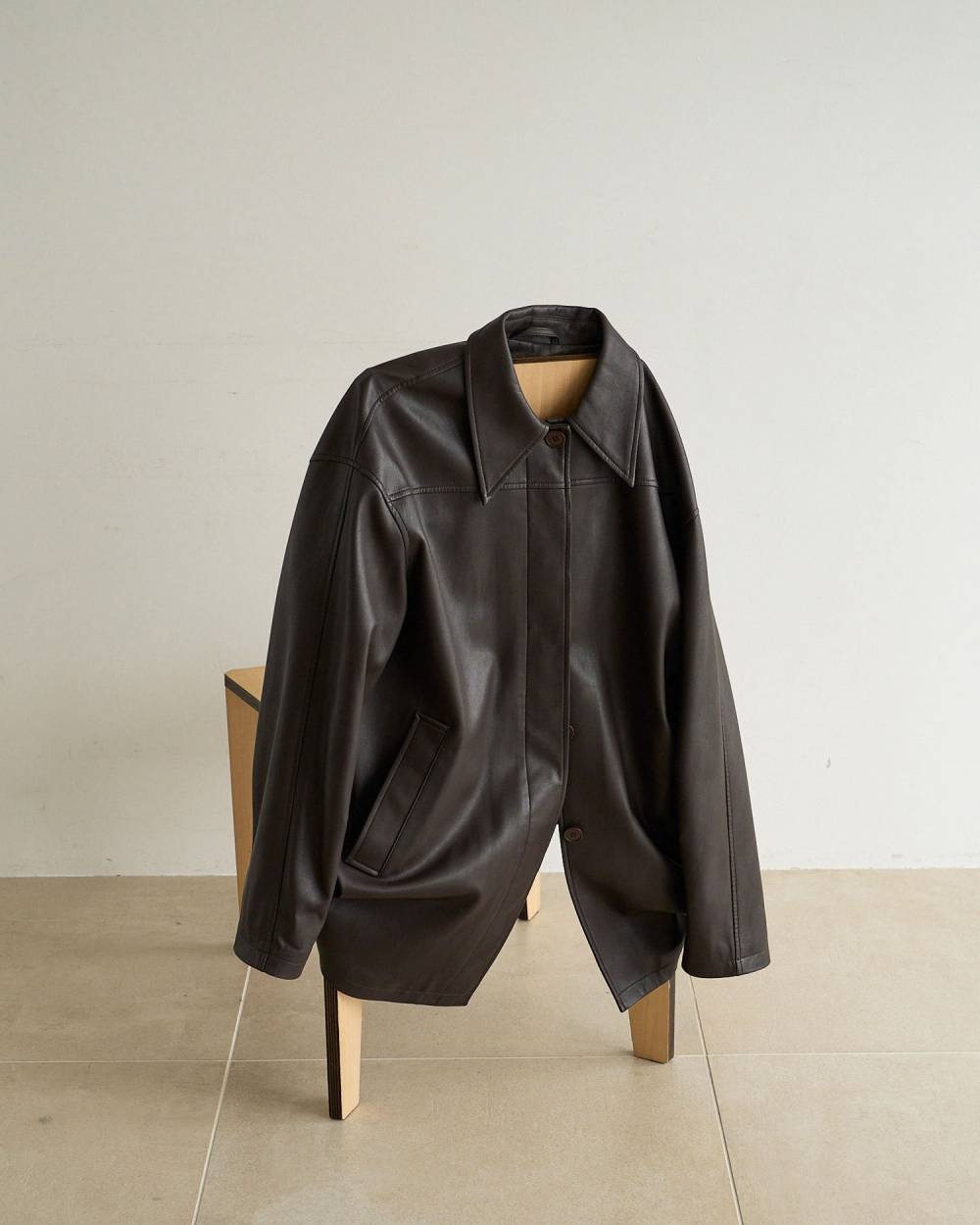 Ecoleather Over Jacket Ecoleather Over Jacket,エコレザー オーバー ジャケット,62620105,アウター,ジャケット,JK,羽織,ànuke,アンヌーク,lifes,ライフズ,26ss,26fall,26aw