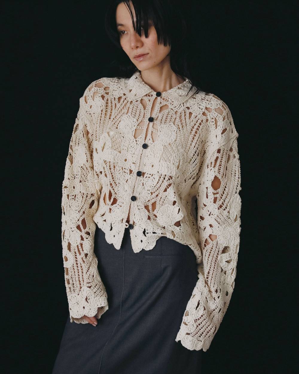 Embroidery Over Shirts Embroidery Over Shirts,エンブロイダリー オーバー シャツ,62620402,トップス,シャツ,レースシャツ,ànuke,アンヌーク,lifes,ライフズ,26ss,26fall,26aw