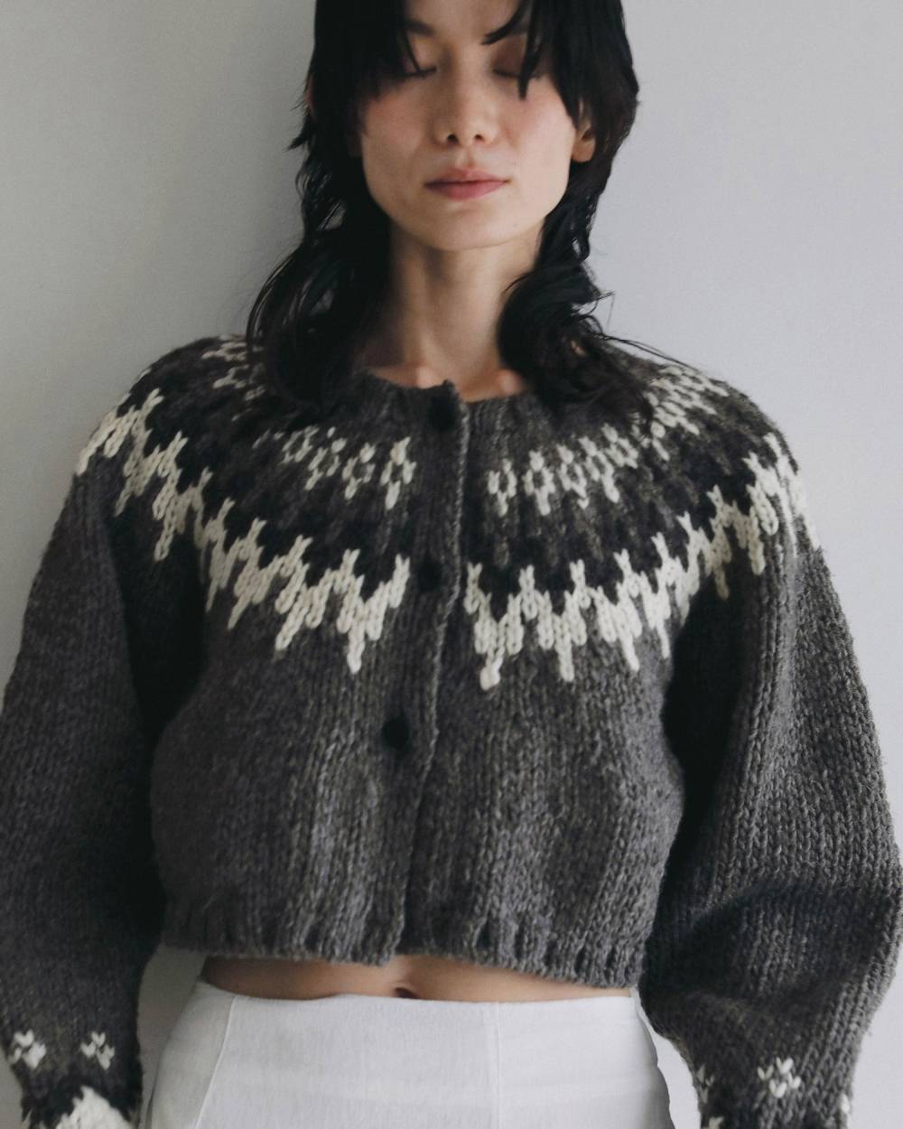 Nordic Handknit Cardigan Nordic Handknit Cardigan,ノルディック ハンドニット カーディガン,62620502,カーディガン,カーデ,トップス,ニット,ニットトップス,柄,ショート丈,ànuke,アンヌーク,lifes,ライフズ,26ss,26fall,26aw