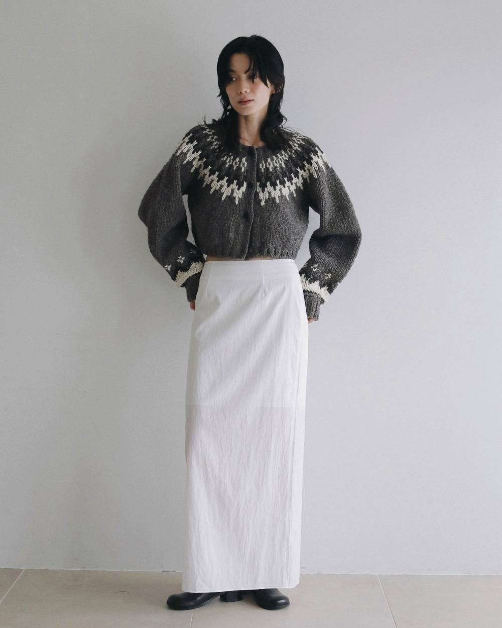 Nordic Handknit Cardigan Nordic Handknit Cardigan,ノルディック ハンドニット カーディガン,62620502,カーディガン,カーデ,トップス,ニット,ニットトップス,柄,ショート丈,ànuke,アンヌーク,lifes,ライフズ,26ss,26fall,26aw