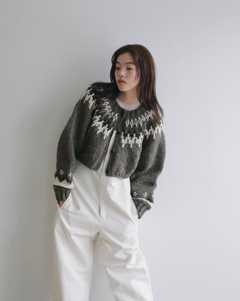 Nordic Handknit Cardigan Nordic Handknit Cardigan,ノルディック ハンドニット カーディガン,62620502,カーディガン,カーデ,トップス,ニット,ニットトップス,柄,ショート丈,ànuke,アンヌーク,lifes,ライフズ,26ss,26fall,26aw