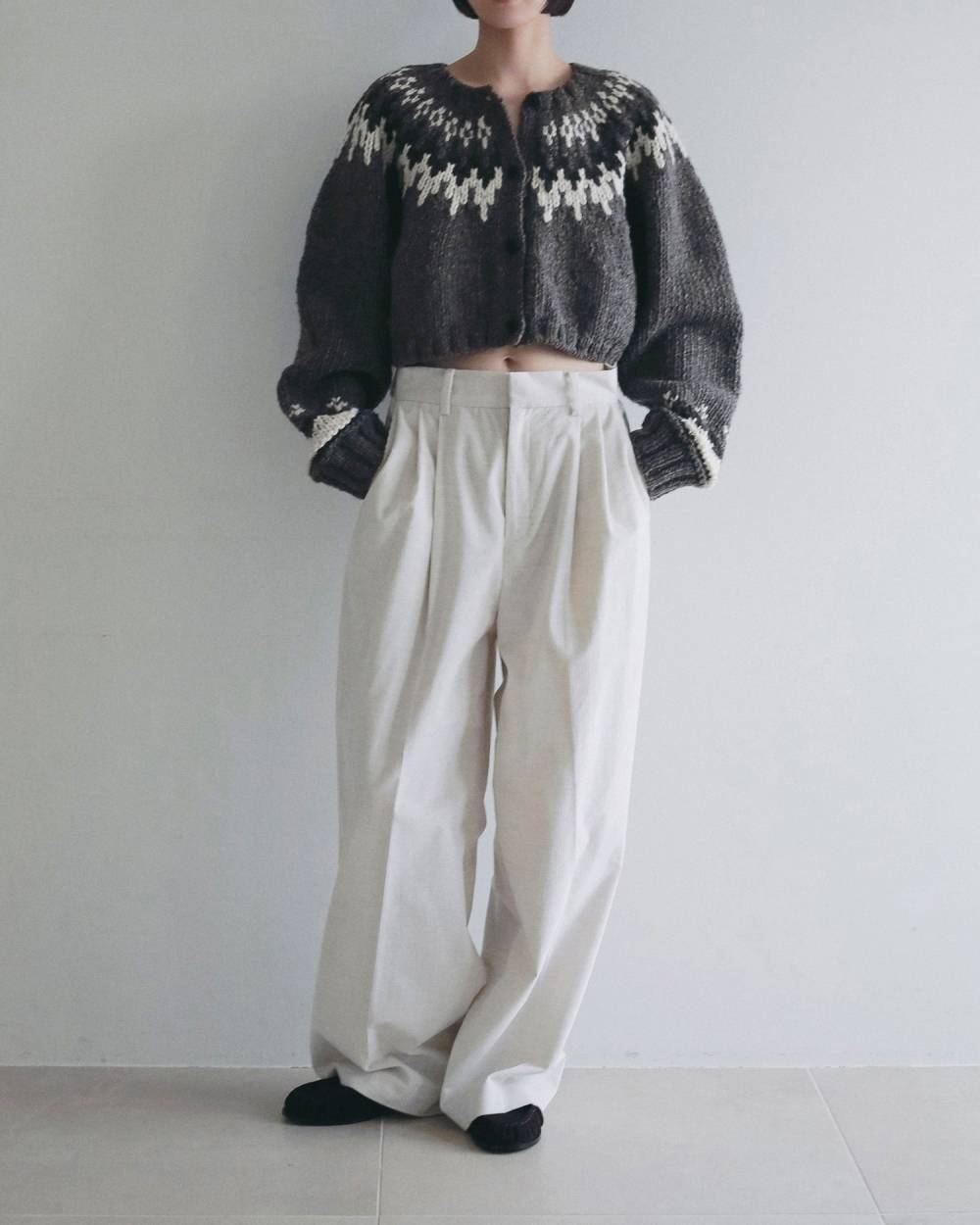 Nordic Handknit Cardigan Nordic Handknit Cardigan,ノルディック ハンドニット カーディガン,62620502,カーディガン,カーデ,トップス,ニット,ニットトップス,柄,ショート丈,ànuke,アンヌーク,lifes,ライフズ,26ss,26fall,26aw