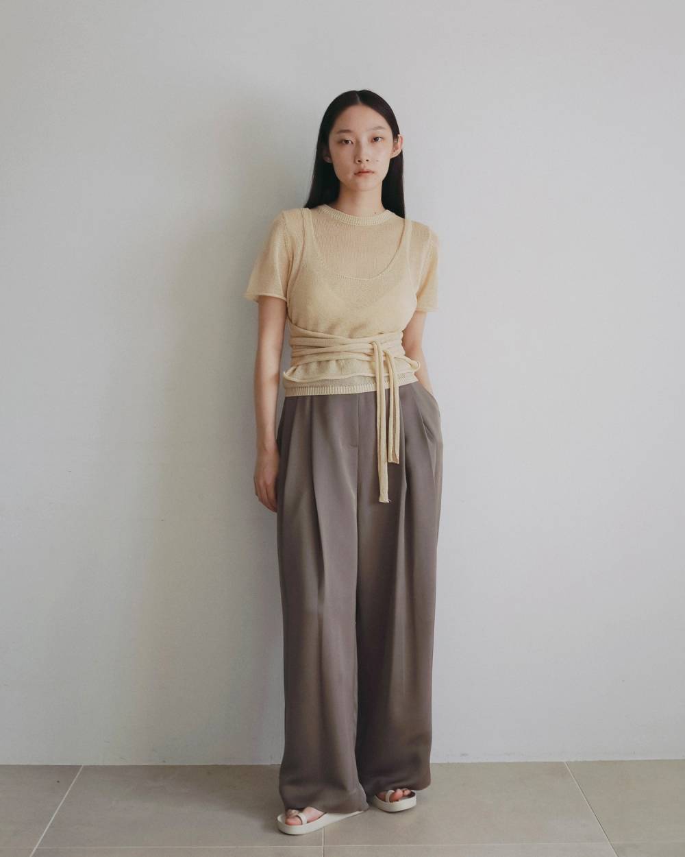 Wrapcami Layered Knit Wrapcami Layered Knit,ラップキャミ レイヤード ニット,62620503,トップス,ニット,ニットトップス,ànuke,アンヌーク,lifes,ライフズ,26ss,26fall,26aw