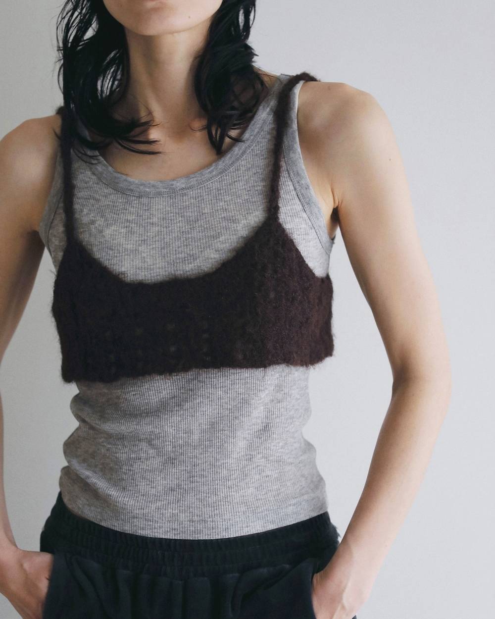 Crochet Knit Bustier Crochet Knit Bustier,クロシェ ニット ビスチェ,62620510,トップス,ビスチェ,ニットビスチェ,ànuke,アンヌーク,lifes,ライフズ,26ss,26fall,26aw