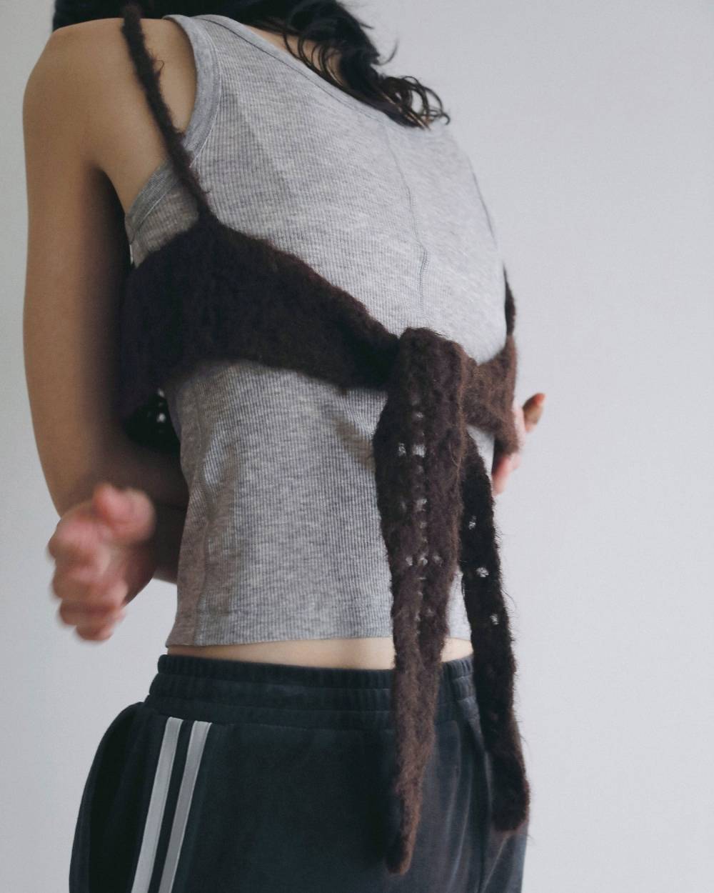 Crochet Knit Bustier Crochet Knit Bustier,クロシェ ニット ビスチェ,62620510,トップス,ビスチェ,ニットビスチェ,ànuke,アンヌーク,lifes,ライフズ,26ss,26fall,26aw