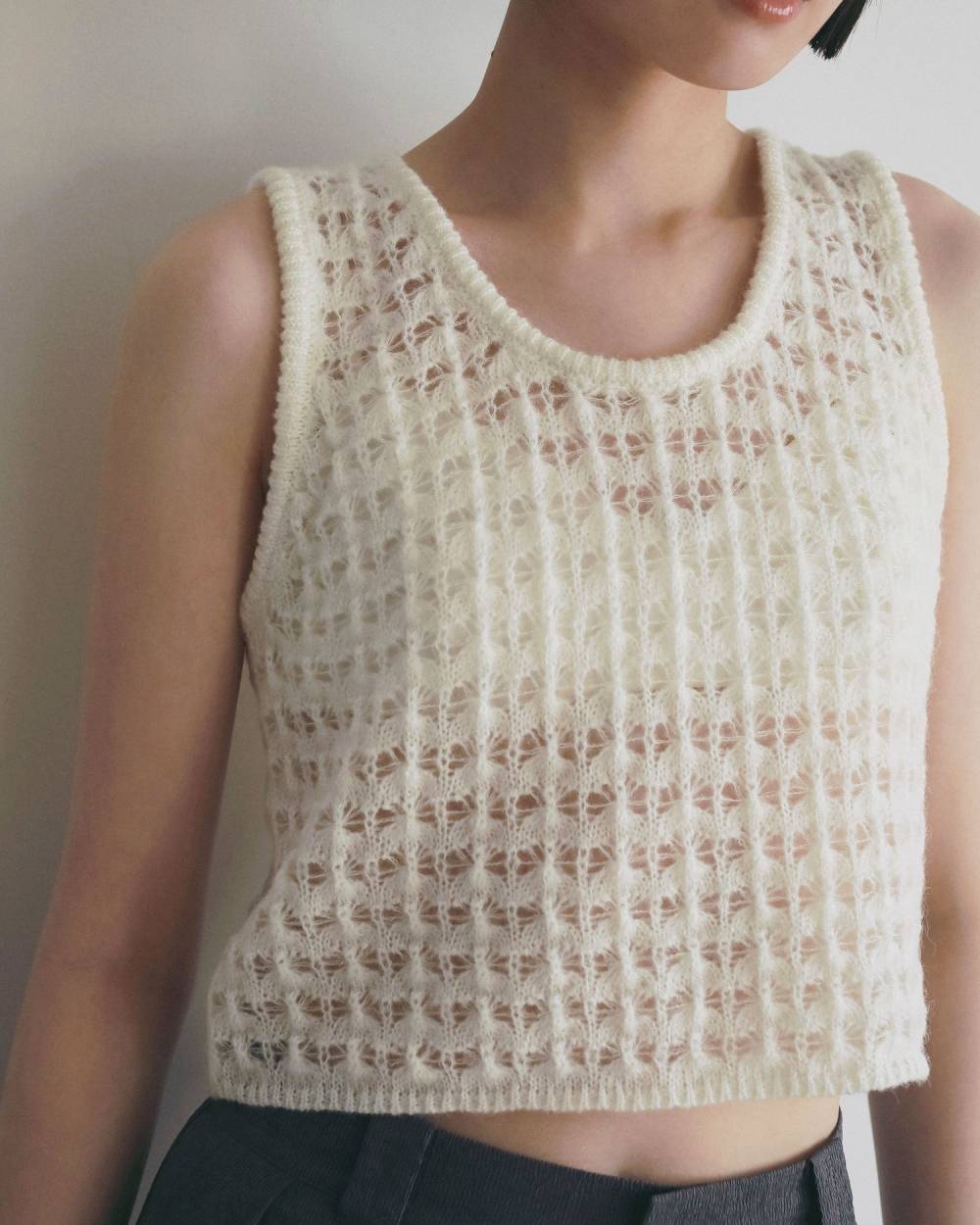 Pattern Knit Tanktop Pattern Knit Tanktop,パターン ニット タンクトップ,62620511,トップス,タンクトップ,タンク,ニット,ニットトップス,モヘア混,ànuke,アンヌーク,lifes,ライフズ,26ss,26fall,26aw