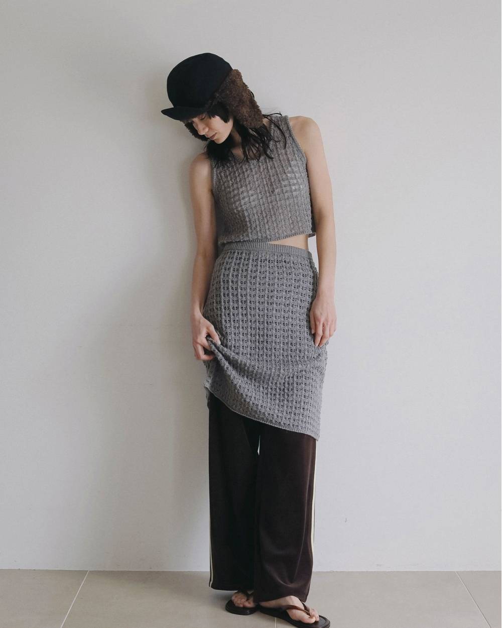 Pattern Knit Tanktop Pattern Knit Tanktop,パターン ニット タンクトップ,62620511,トップス,タンクトップ,タンク,ニット,ニットトップス,モヘア混,ànuke,アンヌーク,lifes,ライフズ,26ss,26fall,26aw