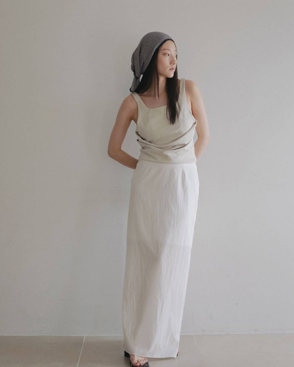 Piping Scarf Knit Piping Scarf Knit,パイピング スカーフ ニット,62620514,トップス,ニット,ニットトップス,ànuke,アンヌーク,lifes,ライフズ,26ss,26fall,26aw